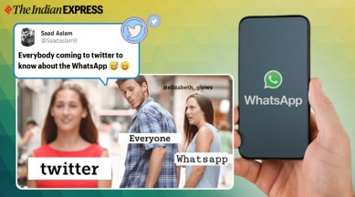 whatsapp, whatsapp down, whatsapp outage, whatsapp down in india, whatsapp down memes, whatsapp outage twitter memes, viral news, tech news, indian express