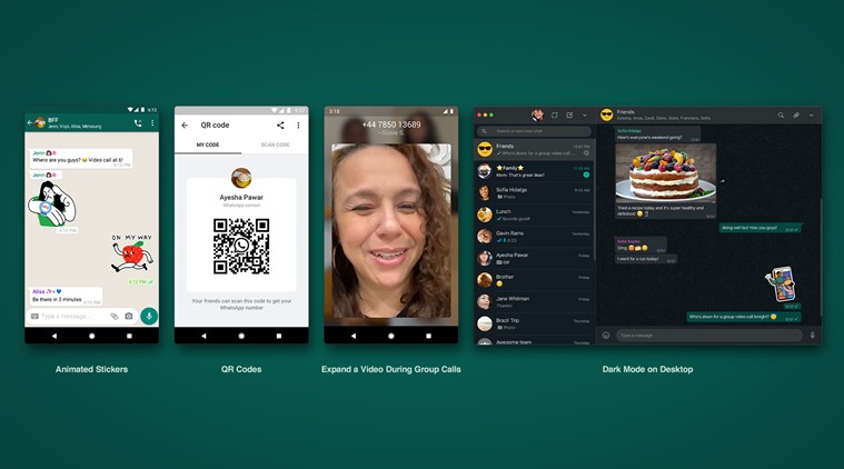 WhatsApp animated stickers dark mode for web QR codes available for all