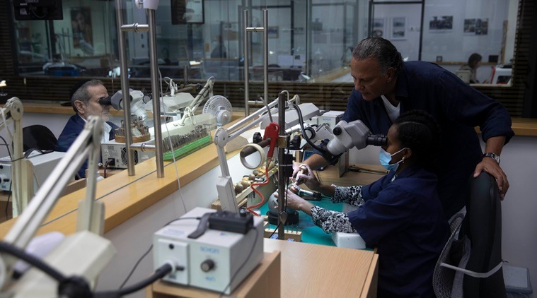Israel, Coronavirus, COVID-19, Coronavirus face mask, Gold face masks, Diamond face mask, Trending news, Indian Express news.