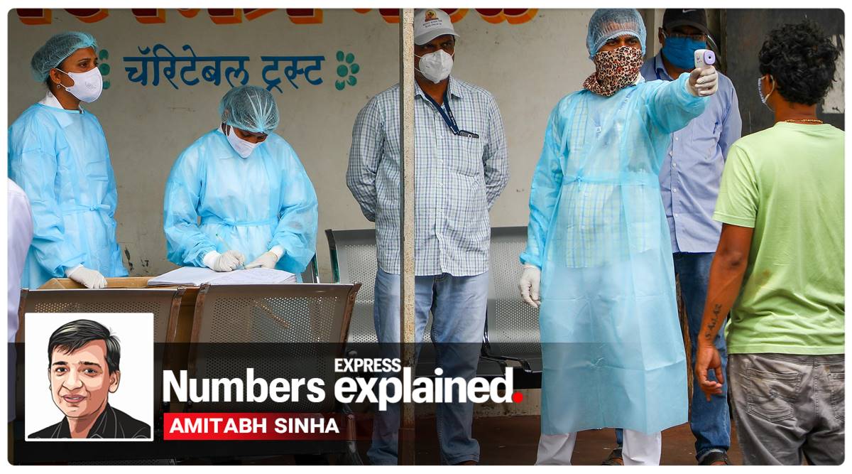 PMC medical staff conduct health check up camp at Golandas chauk in Wadarwad in Pune. (Express photo/Ashish Kale/File)