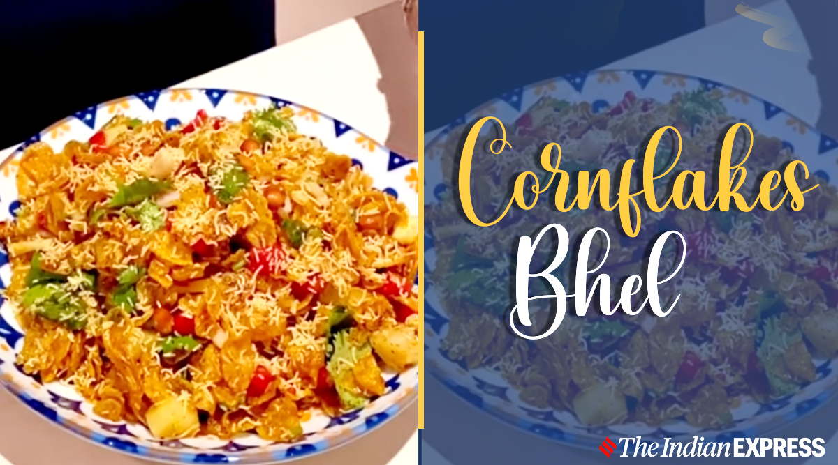 cornflakes bhel, evening snacks, how to make bhel, easy recipes, indianexpress.com, indianexpress, leftover recipes,