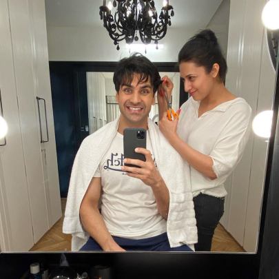 Divyanka, Vivek hair cut
