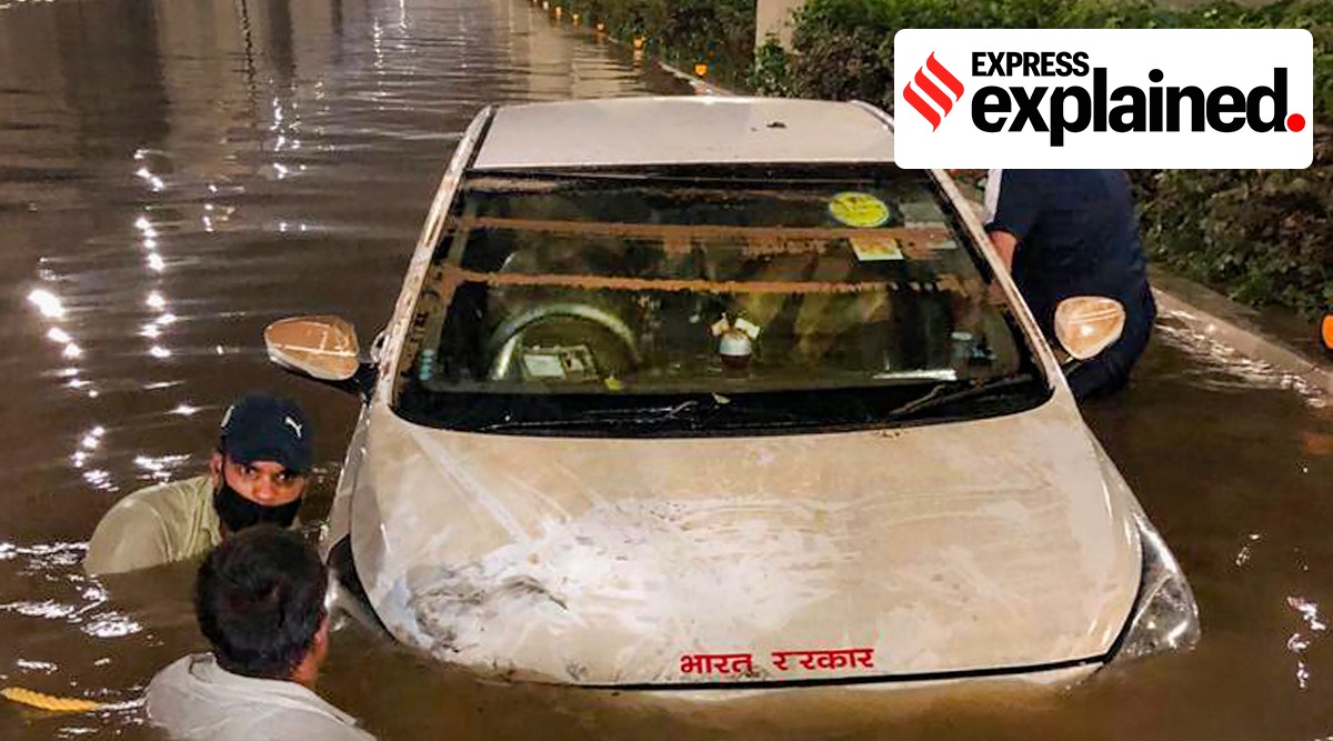 gurgaon, gurgaon development plan, gurgaon floods, gurgaon waterlogging, gurgaon news, indian express