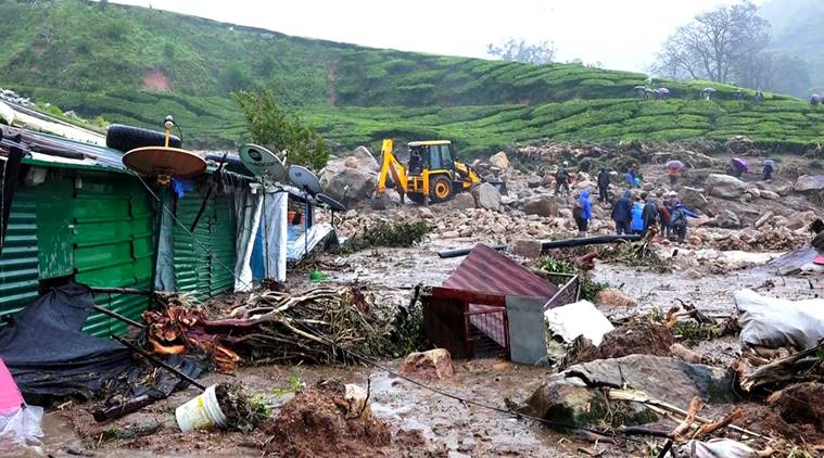 Idukki landslide, Kerala landslide, Munnar landslide, Idukki landslide news, Kerala tea plantations, Munnar death toll, Kerala, Indian Express