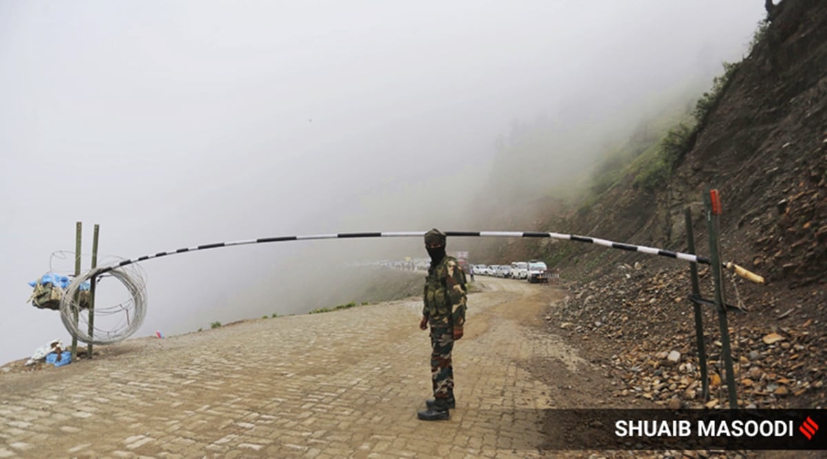 The officials said the explosives were found in a Syntex water tank at Karewa area of Gadikal during a search operation. 