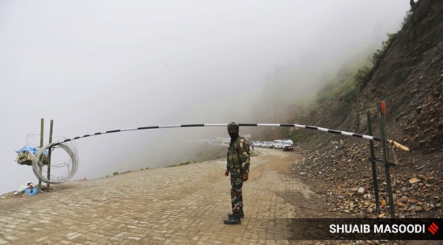 The officials said the explosives were found in a Syntex water tank at Karewa area of Gadikal during a search operation. 