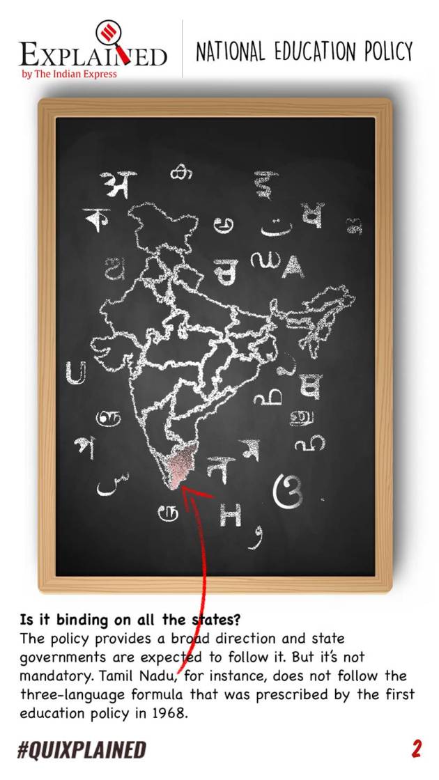new education policy, national education policy 2020, what is NEP, NEP changes, three-language formula, indian express