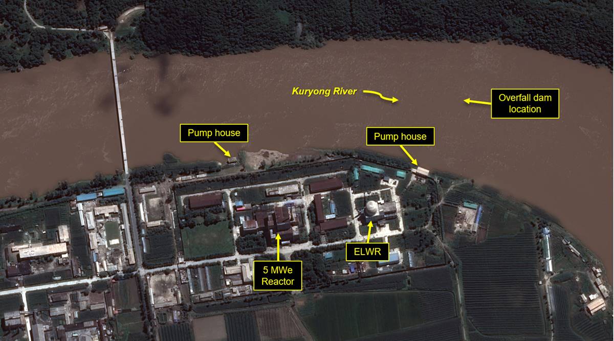 north korea, north korea floods, north korea nuclear reactor, north korea news, Yongbyon nuclear reactor site, indian express