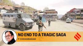 J&K august 5 anniversary, jammu and kashmir, kashmir lockdown, kashmir article 370 strike down, kashmir internet shutdown, kashmir terrorism, kashmir militancy, p chidambaram, indian express news 