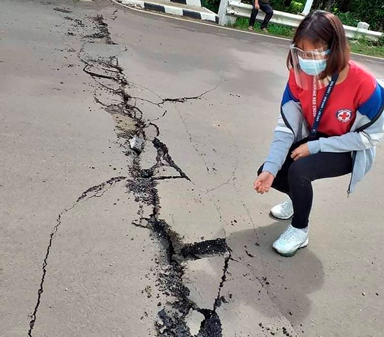 Philippines earthquake, Strong earthquake jolts Philippines, Philippines quake magnitude, Philippines earhquake damage, World news, Latest news, indian express