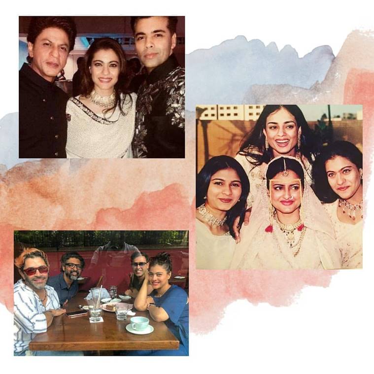 Kajol with shah rukh khan, karan johar