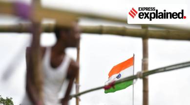 History of indian national flag, who designed indian national flag, indian national flag history, tricolour history, where was tricolour first hoisted, tiranga, independence day, independence day red fort, independence day PM MODI, independence day nehru flag hoisting, express explained, indian express