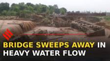 Watch: Bridge sweeps away due to heavy water flow in Jammu’s Gadigarh