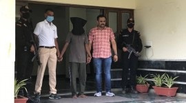 BJP leader Gordhan Zadafia, Gordhan Zadafia assasination attempt, gujarat ats, gujaqrta ats video, mumbai sharpshooter arrested for assassination attempt, indian express news