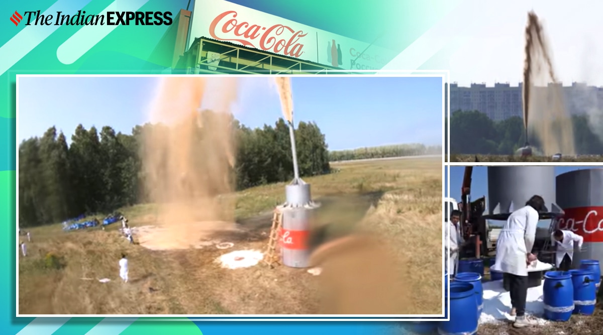 The fizzy sprout was captured using drones and many were impressed by the scale of the experiment. 