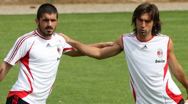 Gennaro Gattuso and Andrea Pirlo were AC Milan teammates for a decade, helping the team win two Serie A titles, two UEFA Champions Leagues and one Coppa Italia. (Source: AP)