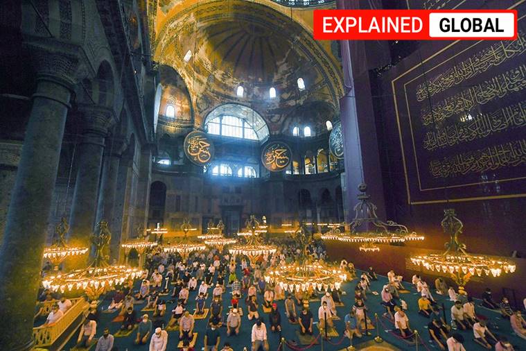 Turkey Greece tensions, Hagia Sophia, Hagia Sophia Greece reaction, Cyprus conflict, Aegean Sea exploration rights Greece turkey, express explained, indian express