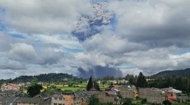 indonesia volcano, Mount Sinabung, Volcano, Indonesia, Volcanic eruption, indonesia news, indian express