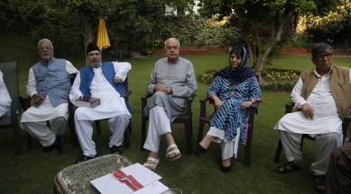 Kashmir all-party meeting, all-party meeting Jammu and Kashmir, Jammu and Kashmir bifurcation, Article 370, Article 370 abrogation, India news, Indian Express