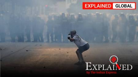 lebanon protests, beirut blast, beirut explosion, beirut protests, lebanon government resigns, Hassan Diab, indian express