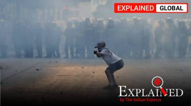 lebanon protests, beirut blast, beirut explosion, beirut protests, lebanon government resigns, Hassan Diab, indian express