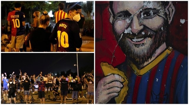 Lionel Messi stay, Bartomeu resign: Hundreds of Barcelona fans protest ...