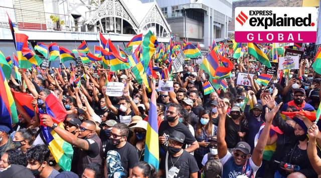 Mauritius protests, Mauritius oil spill protests, Mauritius oil spill, Mauritius protests oil spill, Explained Global, Express Explained, Indian Express