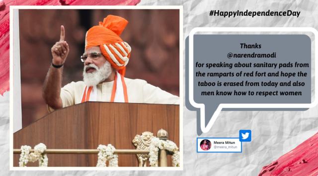 ‘breaking Taboos Pm Modi Earns Plaudits After Talking About Sanitary Napkins In Independence