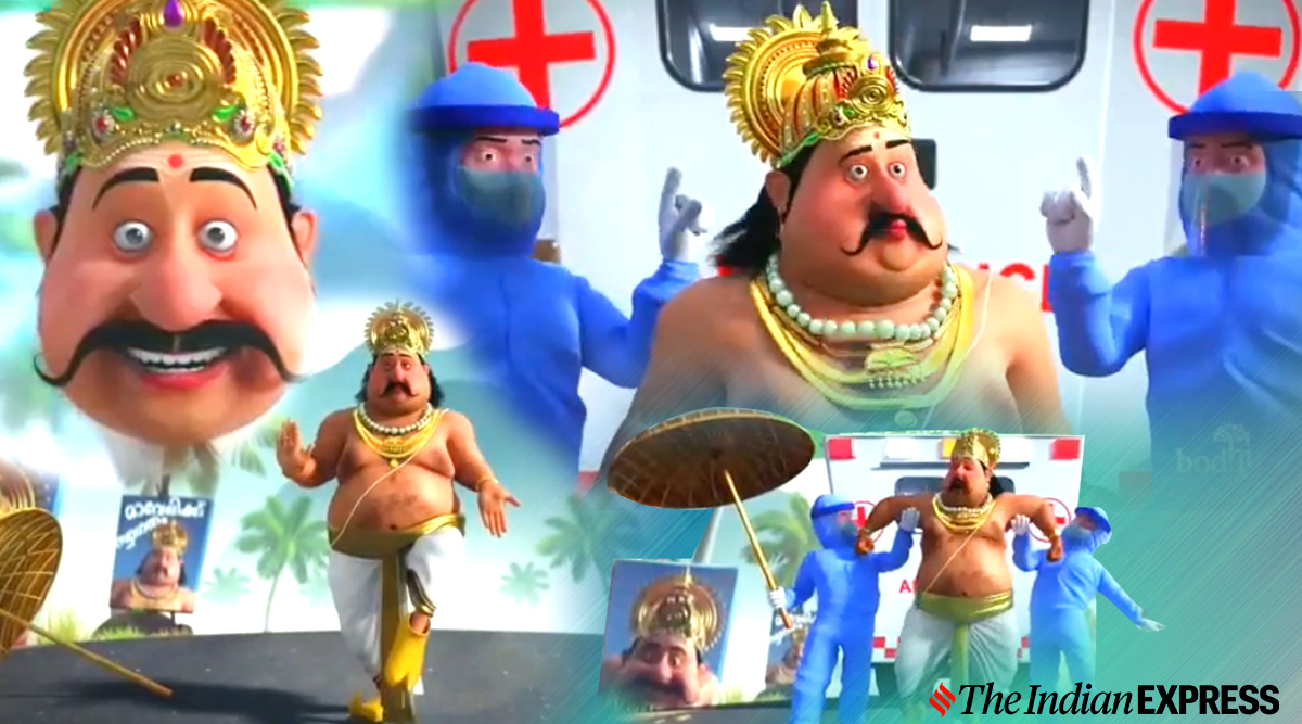 A video that combines Maveli, Onam and the COVID-19 pandemic is a hit on  social media | Trending News,The Indian Express