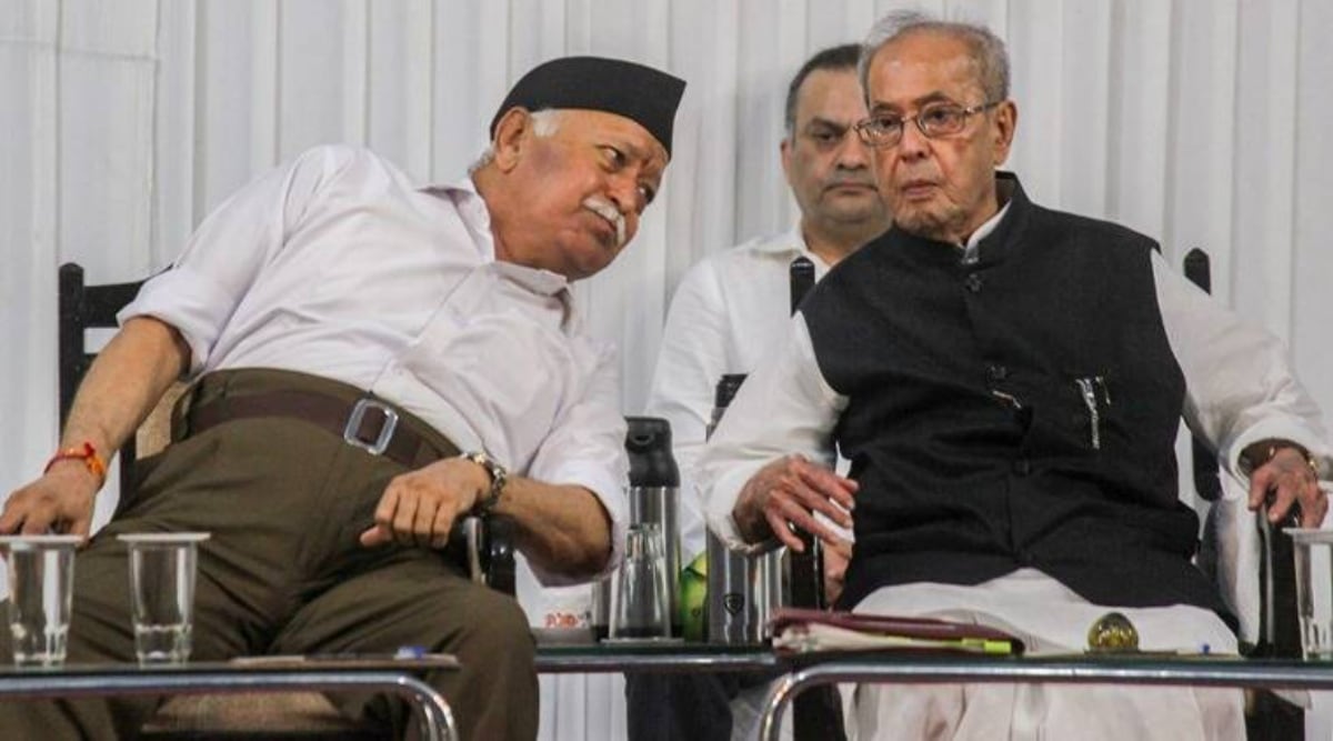Mohan Bhagwat, Pranab Mukherjee, RSS event, Pranab Mukherjee Mohan Bhagwat, India news, Indian express