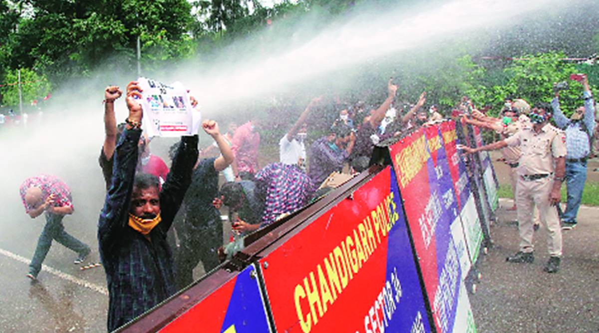 NEET-JEE exams, Congress protest, Panchkula news, Haryana news, Indian express news