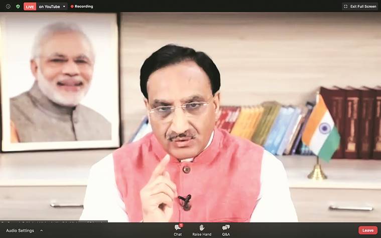 Express Adda, Express Adda Ramesh Pokhriyal Nishank, Ramesh Pokhriyal Nishank Express Adda, National Education Policy, NEP, Education news, Indian Express