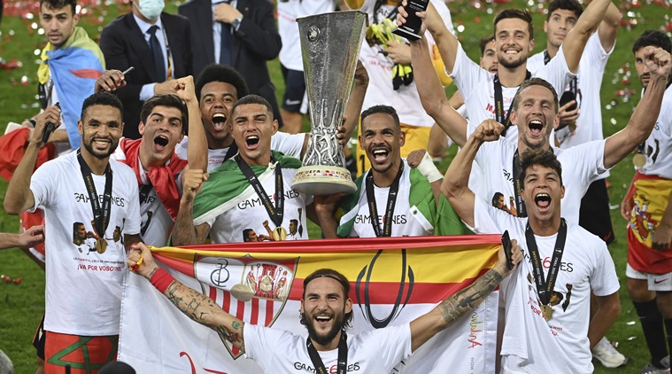 Sevilla win sixth Europa League after own goal by Inter Milan’s Lukaku