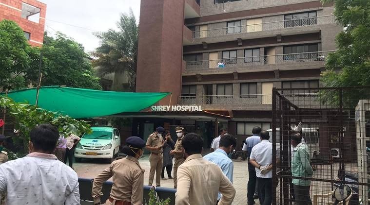 ahmedabad hospital fire, ahmedabad covid hospital fire, ahmedabad covid hospital fire deaths, ahmedabad news, indian express news