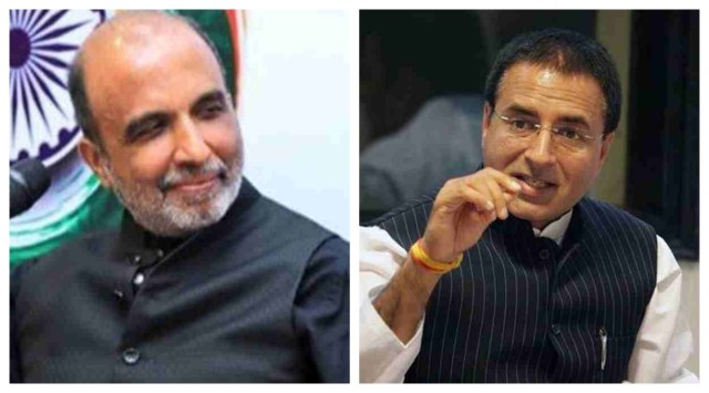 Sanjay Jha and Randeep Surjewala. (File Photo)