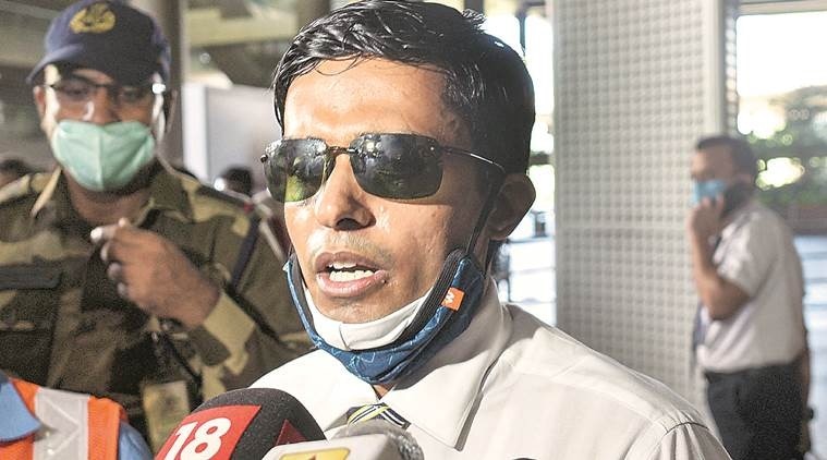 sushant sing rajput suicide case, bmc, bihar ips officer quarantine, bihar ips officer return to patna, vinay tiwari, indian express news