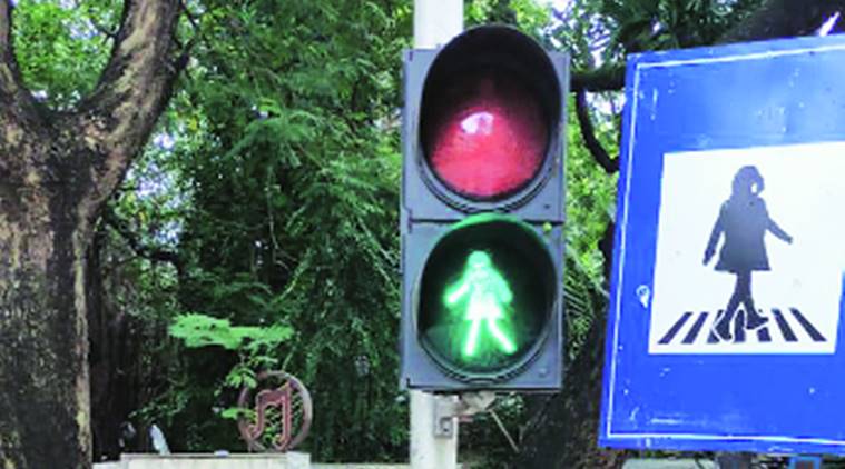 female pedestrians, traffic signals, Mumbai news, Maharashtra news, Indian express news