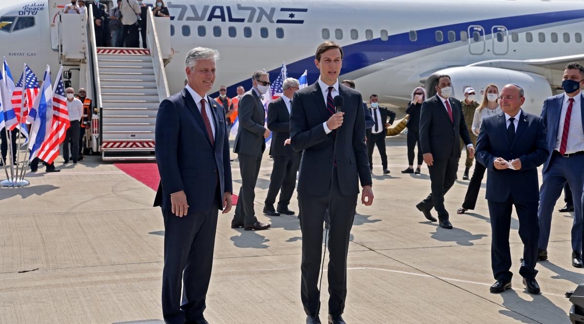 Israel use flight, first Israel uae flight, Tel Aviv to Abu Dhabi flight, world news, Indian Express