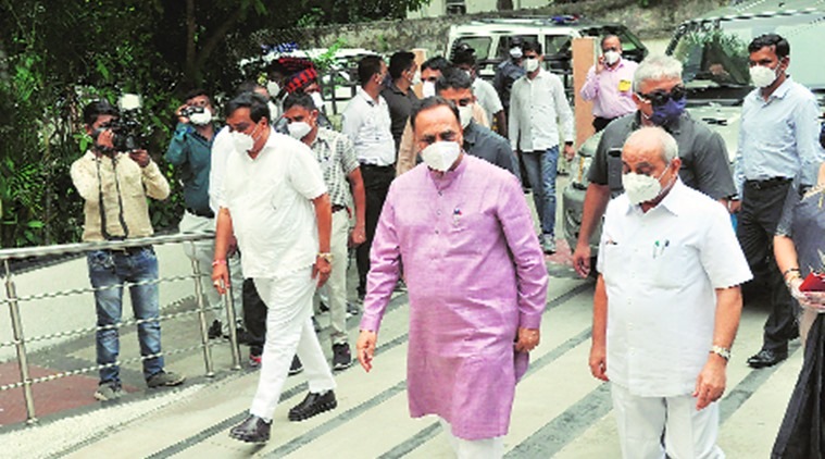 vijay rupani, gujarat covid-19 cases, gujarat coronavirus, surat covid recovery, ahmedabad new containment zones, indian express news