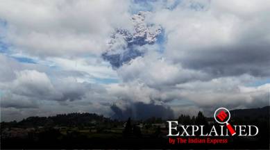 Mount Sinabung, Mount Sinabung volcano, Mount Sinabung erupts, Mount Sinabung videos, why do volcanoes erupt, how dangerous are volcanoes, ring of fire, ring of fire Indonesia, indian express, express explained