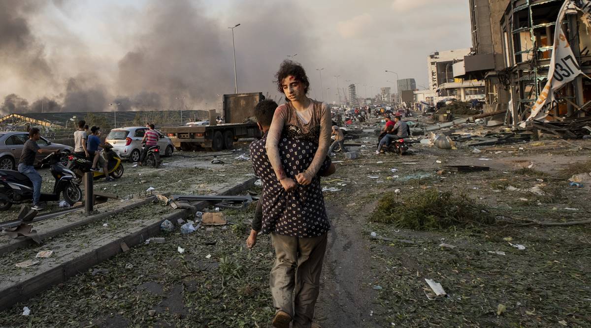 beirut blast, beirut blast death toll, lebanon beirut blas aftermath, images from beirut blast