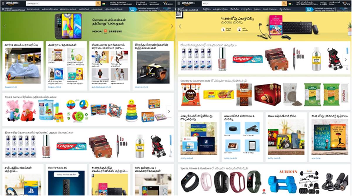 Amazon India, Amazon india kannada, amazon india telugu, amazon india malayalam, amazon india tamil, amazon shopping different languages, kishore thota amazon