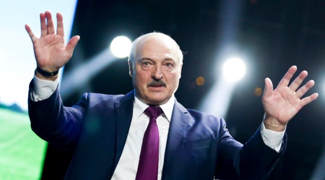 Belarusian President Alexander Lukashenko (TUT.by via AP)