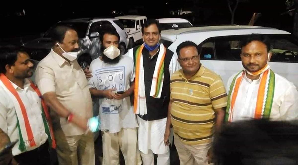 Kafeel Khan released from jail after seven months. (Image tweeted by @INCUttarPradesh)