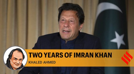 imran khan, pakistan pm, Two years of Imran Khan, imran khan 2 years as pakistan pm, imran khan pro taliban, Pakistan India, Pakistan US, indian express Opinion, Khaled Ahmed writes