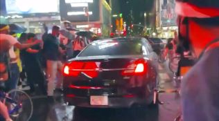 Car rams into crowd of BLM protestors gathered at New York’s Time Square