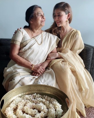 Nayanthara Vignesh Shivan family photos onam