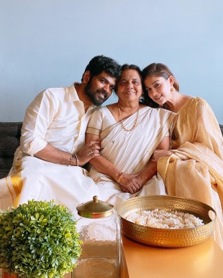 Nayanthara Vignesh Shivan festival ohotos onam