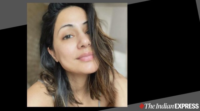 Hina Khan too has joined the Kaftan bandwagon. (Photo: Hina Khan/ Instagram, designed by Shambhavi Dutta)