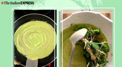 moong dal cheela, post workout snack, post workout meal, stuffed moong dal cheela, neha deepak shah recipes, masterchef india recipes, indianexpress.com, workout recipes, post workout meals, indianexpress, protein rich recipes, moong recipes,